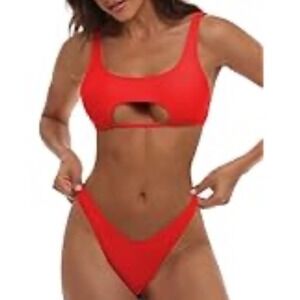 Byoauo Bikini Set Women XL Red New With Tags